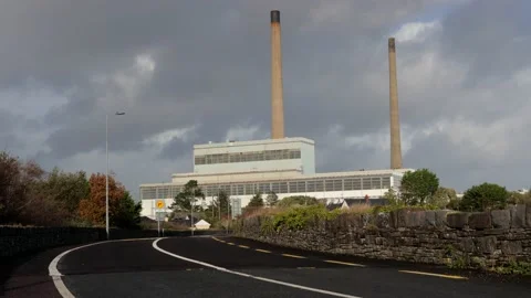 Tarbert Power station in county Kerry, Ireland Stock-Footage 222000870