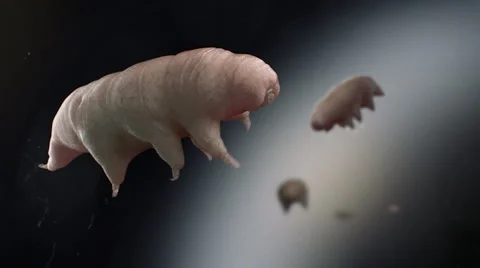 Tardigrade in Space over Earth. Bluish colored Vidéo 47463343