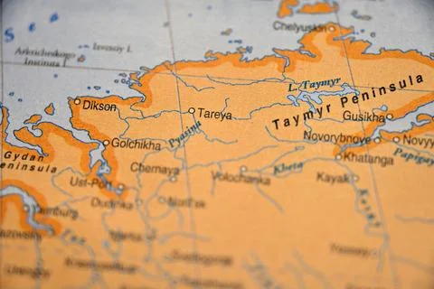 Tareya on World Map  Soft Blur Travel Photography Highlighting Remote Settl.. Stock Photos