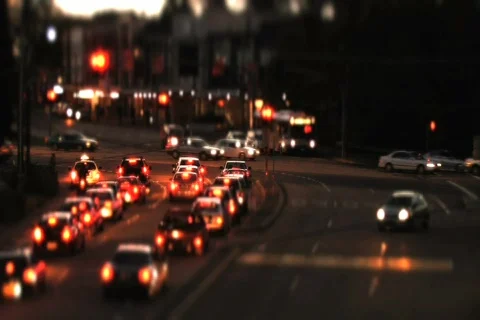 Tarffic Time lapse with Swing Tilt NTSC Stock Footage 393060