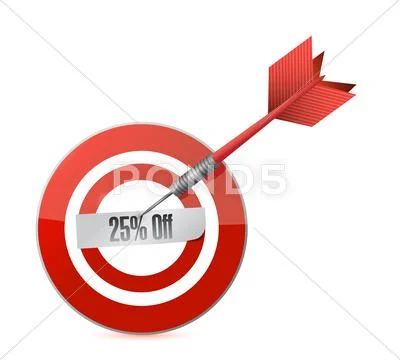 Target 25 percentage discount illustration design Stock Illustration