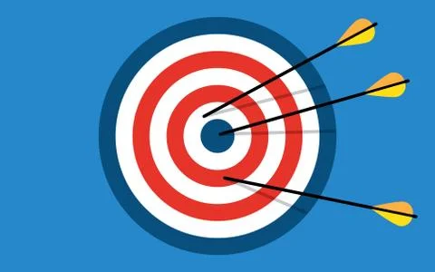 Target with 3 arrows Stock Illustration