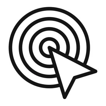Target Accuracy Icon Perfect for Precision Tools Stock Illustration