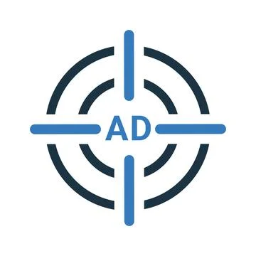 Target, ad icon. Simple editable vector illustration. Stock Illustration