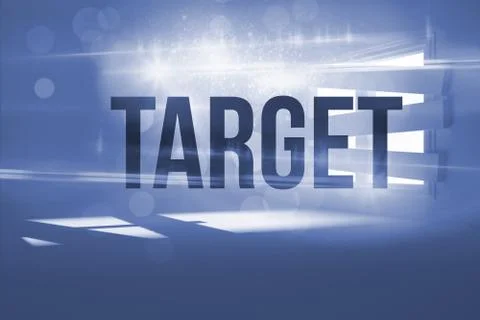 Target against digitally generated room with bordered up window Stock Illustration