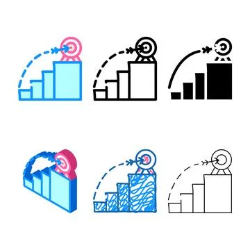 Target aim clean shoot color icon vector Stock Illustration