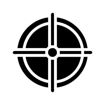 Target aim icon. Concept of focus, goal, and accuracy. Stock Illustration