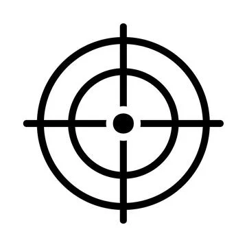 Target aim icon. Concept of focus, goal, and accuracy. Stock-Illustration
