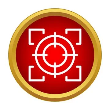 Target aim icon representing precision and focus Stock Illustration