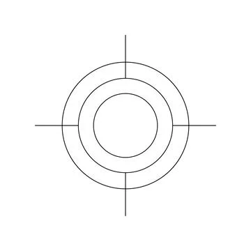 Target aim icon. Vector illustration isolated on white background. EPS 10 Stock Illustration