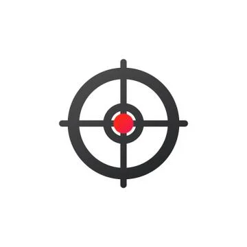 Target aim scope icon, vector illustration isolated on white background. Stock Illustration