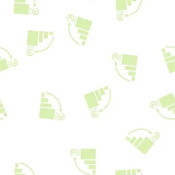 Target aim shoot glyph vector seamless pattern イラスト素材