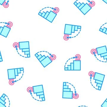 Target aim shoot vector seamless pattern Stock Illustration