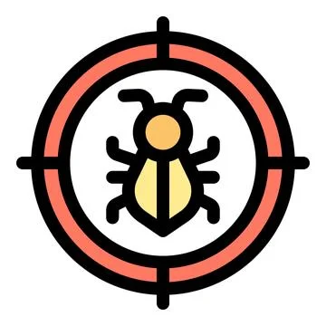 Target aiming at a bug, extermination and pest control Stock Illustration