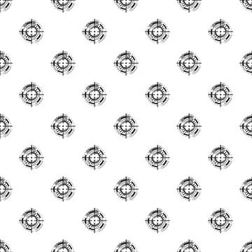 Target aiming crosshair pattern seamless digital background Stock Illustration