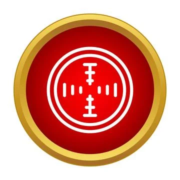Target aiming sight crosshair button icon concept Stock Illustration