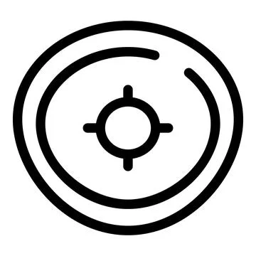 Target aiming symbol is getting closer and focusing objective Stock Illustration