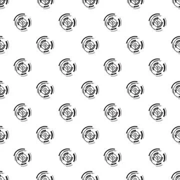 Target aiming system abstract seamless pattern Stock Illustration