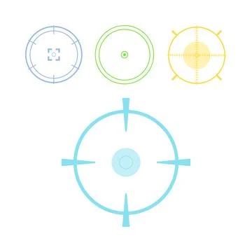 Target aiming systems representing user interface concepts 스톡 일러스트