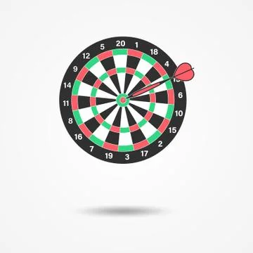 Target and arrow colored icon with score Stock Illustration