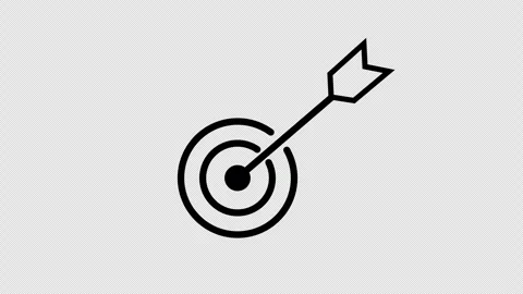 Target and arrow hitting bullseye icon animation for business success, goal Stock Footage 339770262