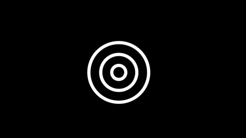 Target and arrow icon Isolated on Background. 4K Animation Stock Footage 307312035