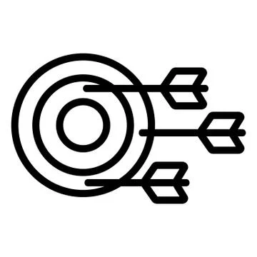Target and Arrow Icon Vector. Isolated contour symbol illustration Stock Illustration