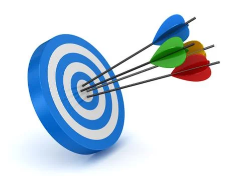 Target and arrow Stock Illustration