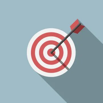 Target and arrow Stock Illustration