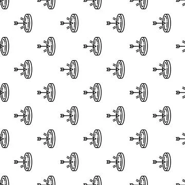 Target and arrow seamless pattern symbolizing achievement Stock Illustration