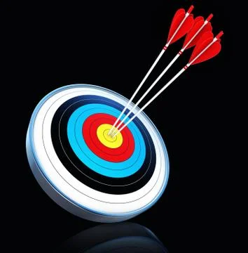 Target and arrows Stock Illustration