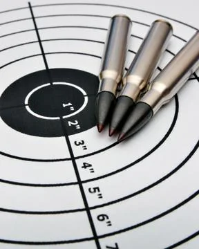 Target and bullets Stock Photos