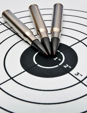 Target and bullets Stock Photos