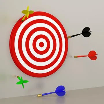 Target and Darts Stock Illustration