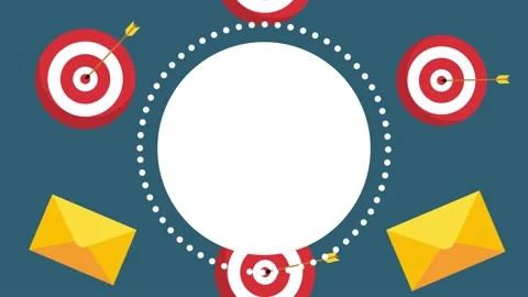 Target and envelope animation concept. Stock Footage 168083216