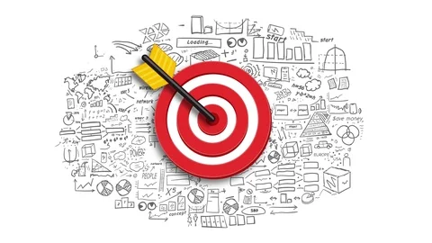 Target and infographics Stock Footage 103315551