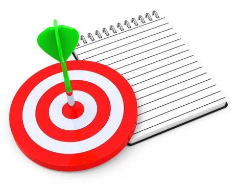 Target and notepad Stock Illustration
