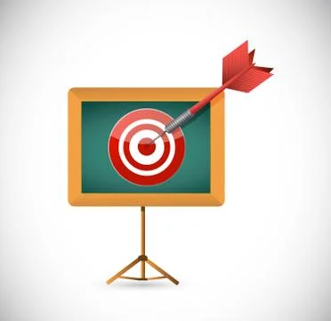 Target and presentation board illustration design Ilustração Stock
