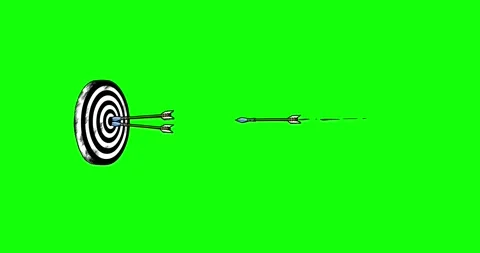 Target and three arrows greenbox isolated. Stock Footage 248146997