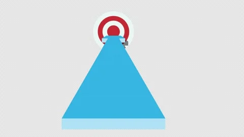 Target. Animation of aiming with an arrow in the dartboard. Cartoon Stock Footage 255221675