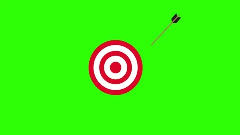 Target Animation on Green Screen Background Stock Footage 314978079