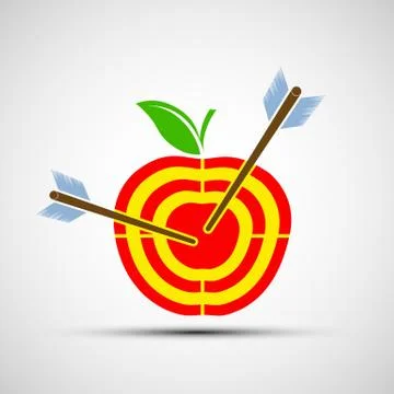 Target apple. Icon image. Stock-Illustration