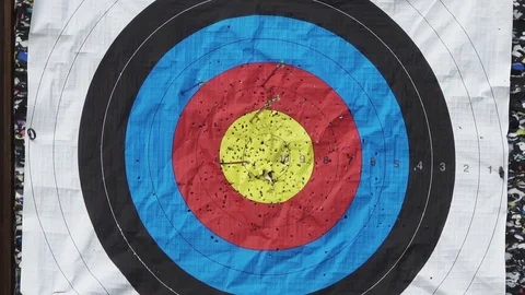 Target Archery Close Up Stock Footage 77587764