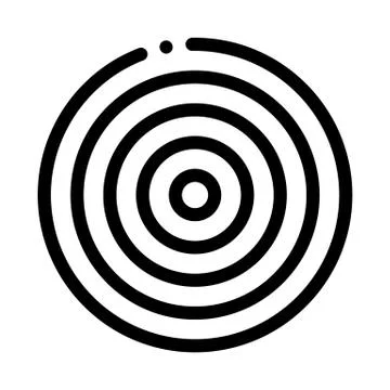 Target Archery Equipment Icon Thin Line Vector Stock Illustration
