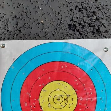 Target for archery practice or other shooting sports Stock Photos