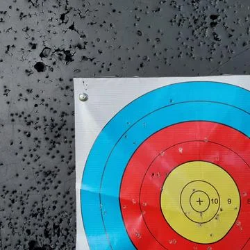 Target for archery practice or other shooting sports Stock Photos