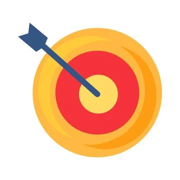 Target with arrow flat illustration Stock Illustration