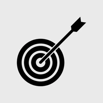 Target with arrow. Icon Stock Illustration