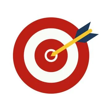Target With Arrow Icon Vector Illustration Stock-Illustration