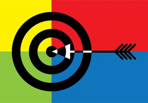 Target with arrow Illustrazione stock